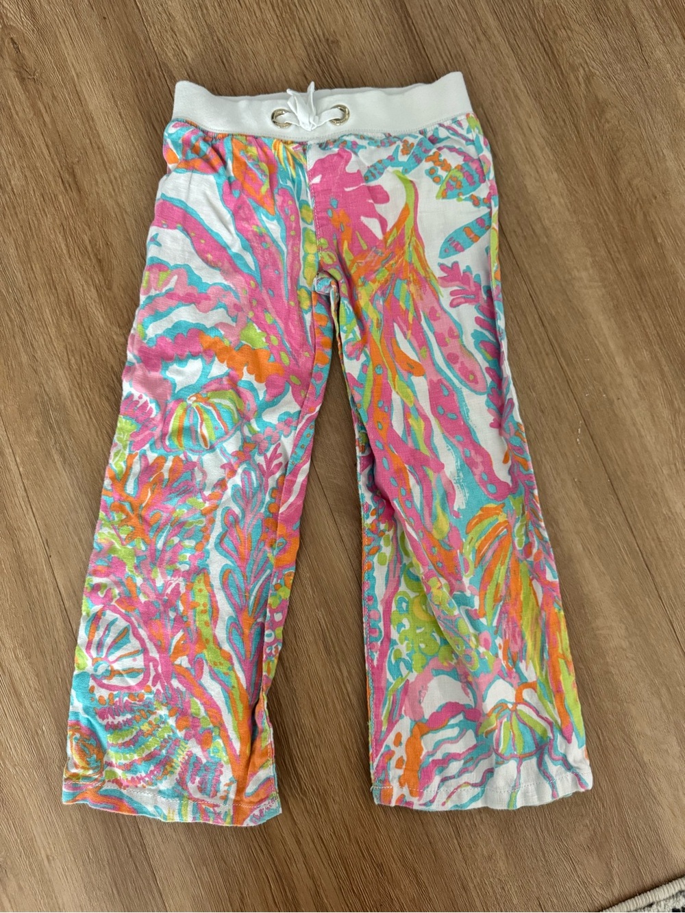 Lily Pulitzer Girls Colorful Coral Reef Print Palazzo Pants